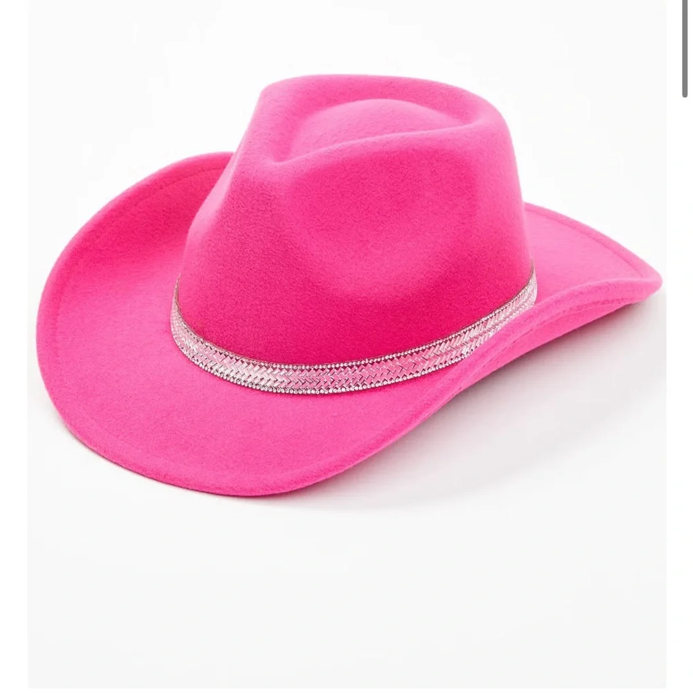Shyanne Hot Pink Cowboy Hat with Silver Trim